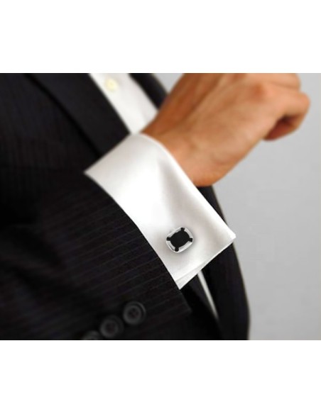 Gemelli per camicia smaltati con cornice da polso