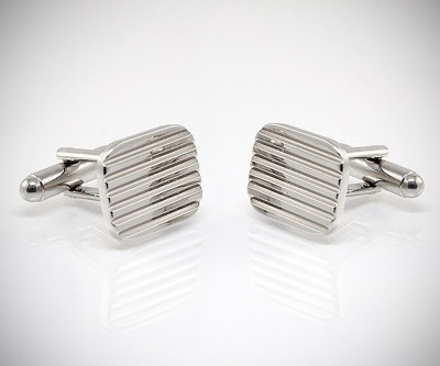 Gemelli da polso per camicia diamantati a righe