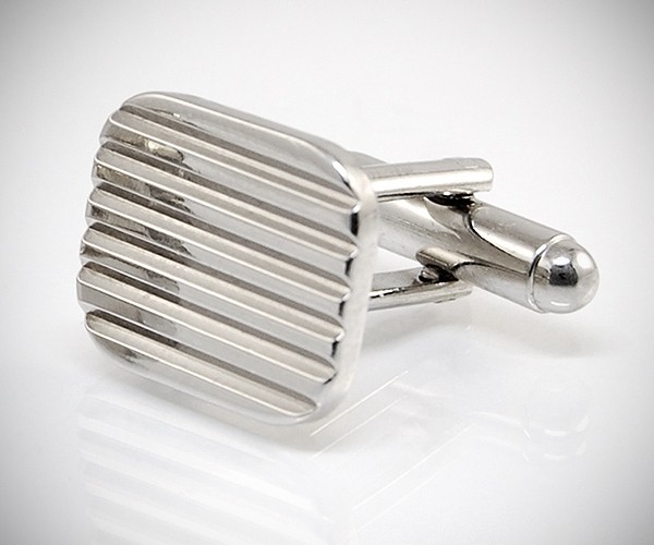 Gemelli da polso per camicia diamantati a righe