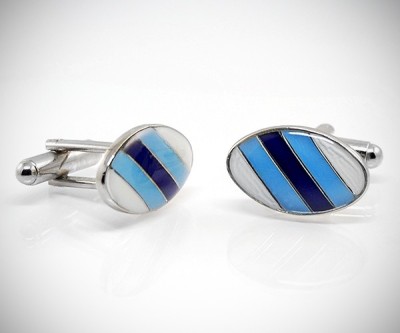 Gemelli per camicia da polso ovale tre colori