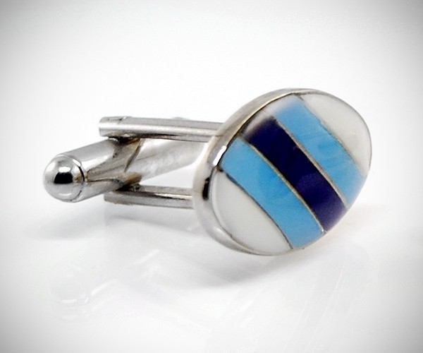 Gemelli per camicia da polso ovale tre colori