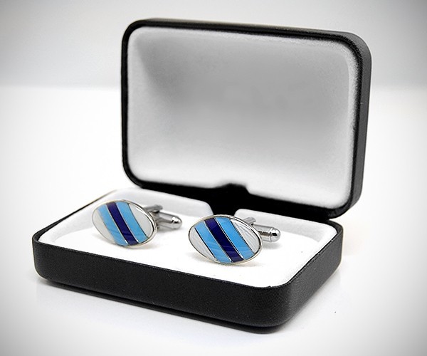 Gemelli per camicia da polso ovale tre colori