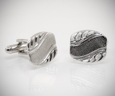 Gemelli per camicia a righe diagonali da polso