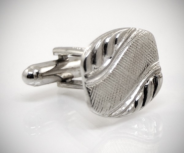 Gemelli per camicia a righe diagonali da polso