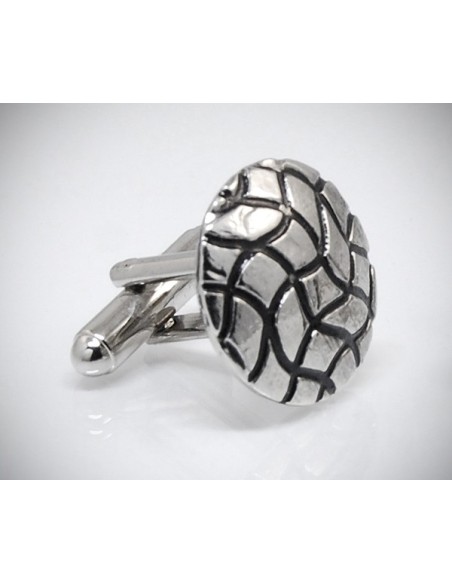 Gemelli per camicia griglia onde da polso