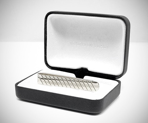 Fermacravatta righe diagonali LeCuff