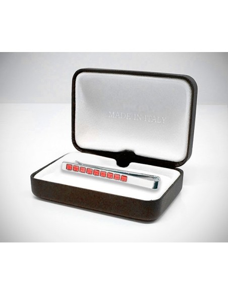 Fermacravatta quadri smaltati LeCuff