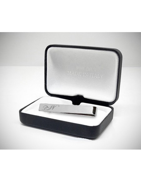 Fermacravatta personalizzati con incisione iniziali loghi cifre lettere incise