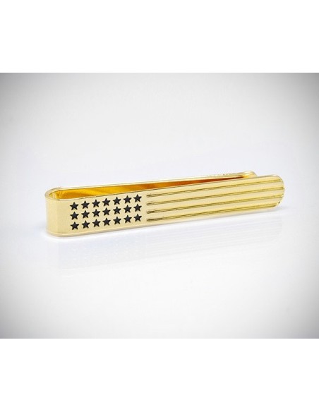 Fermacravatta oro stelle e strisce LeCuff