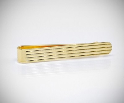 Fermacravatta oro righe orizzontali LeCuff