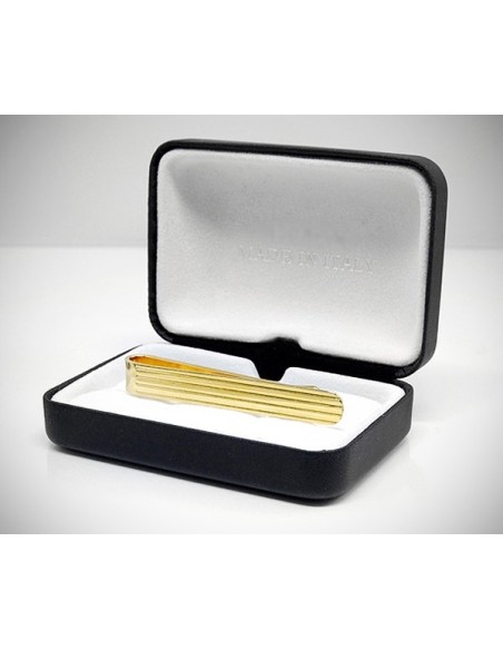 Fermacravatta oro righe orizzontali LeCuff