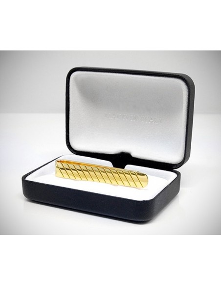Fermacravatta oro righe diagonali LeCuff
