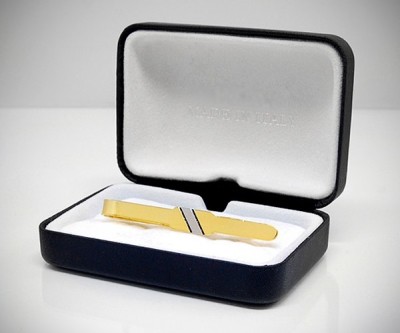 Fermacravatta dorato riga diagonale LeCuf 2