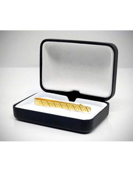 Fermacravatta dorato triangoli LeCuf