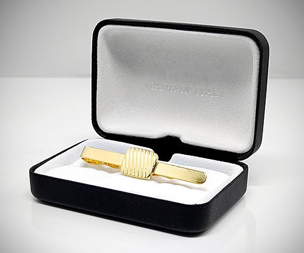 Fermacravatta oro rigato LeCuff