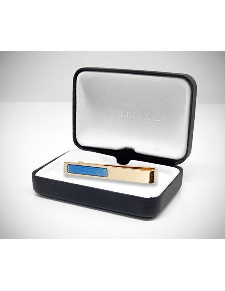 Fermacravatta dorato quadro smalto LeCuff