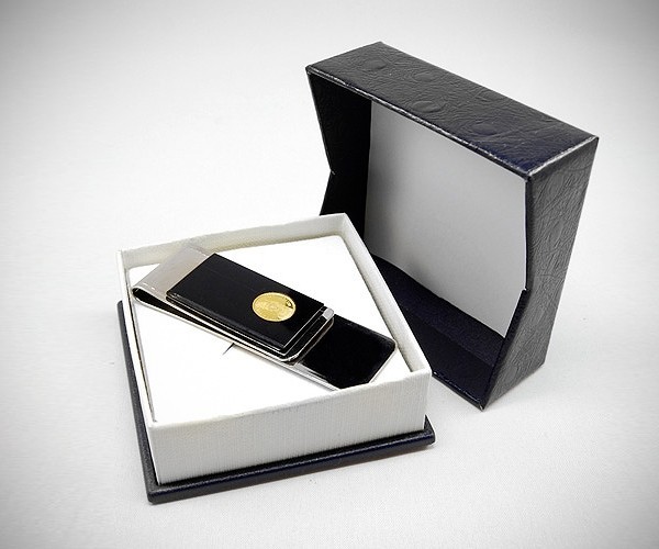 Fermasoldi plexi con moneta LeCuff